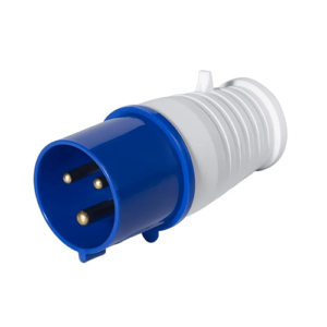 16AMP 3-Pin Blue Industrial Plug for Outdoor and Heavy-Duty Use