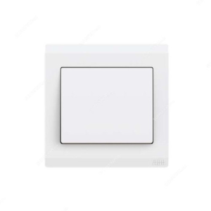 ABB 1 Gang 1 Way Switch with clean white finish for modern interiors