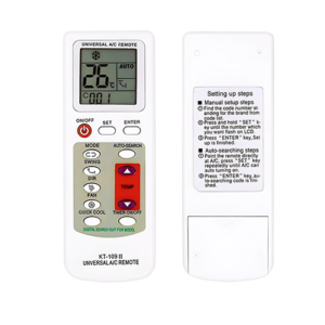 A/C Universal Remote control with LCD display and ergonomic buttons