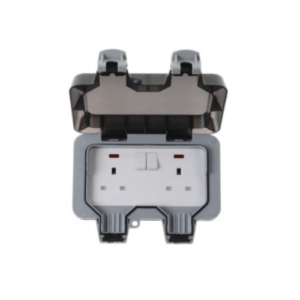 LITEX WEATHER PROOF13AMP SOCKET 2GANG