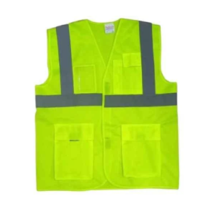 SAFETY JACKET FABRIC GLITTER GREEN