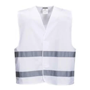 SAFETY JACKET FABRIC WHITE