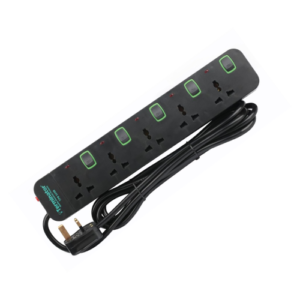 TERMINATOR EXTENSION 5WAY 3M GREEN BORDER WITH SWITCH