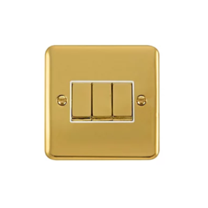 VETO 3GANG SWITCH GOLD