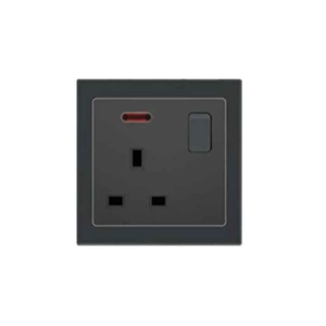 VMAX 13AMP SOCKET 1GANG BLACK